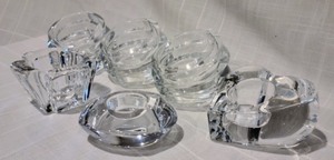 lot 39 image: Lovely Orrefors Glass Candleholders