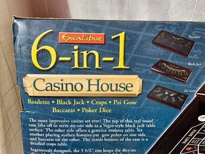 lot 355 image: Excaliber 6 in 1 Casino House Game Set