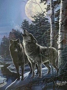 lot 295 image: Numbered Wolf Print by Meger