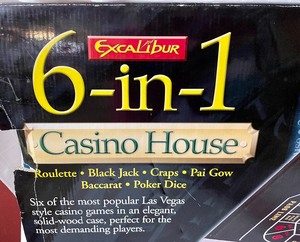 lot 358 image: Excaliber 6 in 1 Casino House Game Set