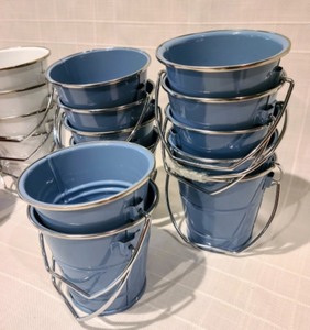 lot 78 image: Decorative Pottery Barn Buckets (NEW)