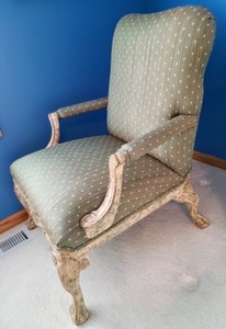 lot 91 image: Ornate Upholstered Armchair