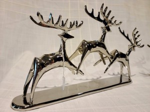 lot 315 image: Crate and Barrel Reindeer Candleholders #2