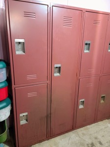 lot 329 image: Large Bank of Wall Lockers