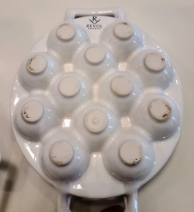 lot 369 image: White Ceramic Escargot Serving Dishes