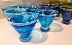 lot 392 image: Colorful Martini Glasses