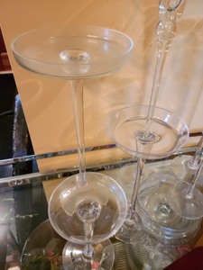 lot 409 image: Decorative Glass Candleholders