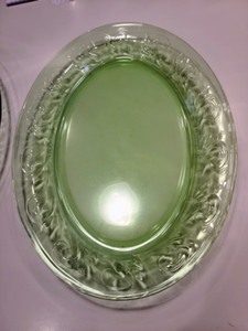lot 408 image: Green Glass Serving Platters