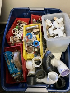 Bin of Plumbing Fixtures #1