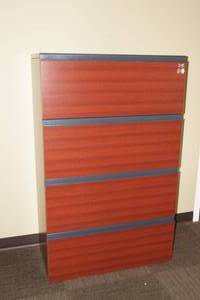 Wood 4 Drawer File Cabinet