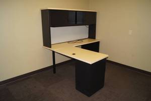 Corner Desk with Upper Shelf