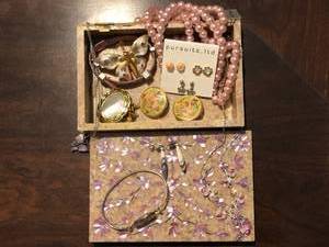 Pretty In Pink Jewelry Collection in Soapstone Box