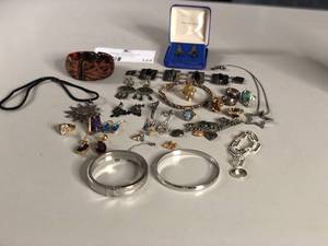 Vintage Silver Jewelry Set-Marcasite, Silver,