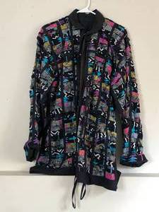 Vintage 80s Abstract Size Large Jacket