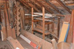 Pole Barn 1 upper floor hobbywood working contents