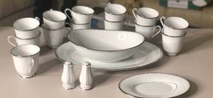 lot 245 image: Noritake 2611 Diana Tea Set 65pc Made in Japan W Storage Bags