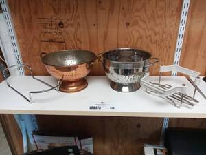 lot 338 image: Copper and Stainless Steel Kitchen Collection