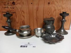 lot 363 image: 7 Piece Pewter Collection