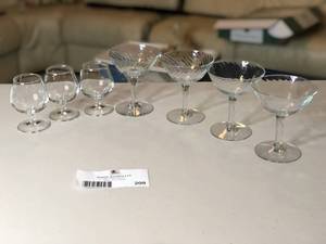 lot 209 image: Miniature Wine Glasses and Cocktail Glasses