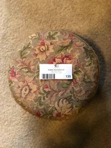 lot 135 image: Vintage Floral Tapestry Footstool
