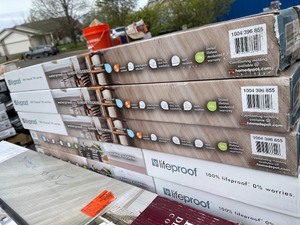lot 1 image: Lifeproof Mojave 7 mm T x 5.2 in W x 36.22 in L Waterproof Engineered Click Bamboo Flooring (13.07 sfcase)