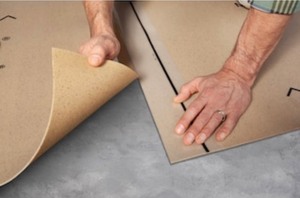 lot 20 image: Eco Cork Foam 75 sq. ft. 3 ft. x 25 ft. x 3.2 mm Waterproof Premium Plus 10-in-1 Underlayment - Vinyl Plank, Laminate, Engineered Wood