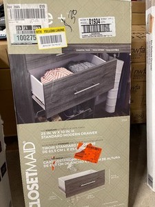lot 27 image: ClosetMaid Style 10 in. x 25 in. Coastal Teak Modern Drawer Kit for 25 in. W Style Tower
