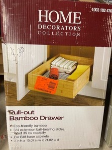 lot 25 image: Home Decorators Collection 14 in. Bamboo Drawer