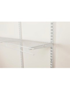 lot 62 image: Rubbermaid 5 ft. - 7 ft. Wire Closet Shelf Wardrobe Kit