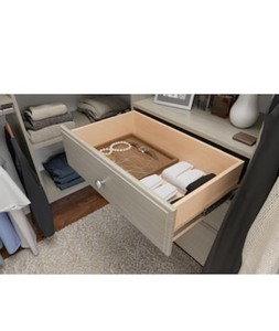 lot 28 image: Closet Evolution 24 in. x 8 in. Rustic Grey Wood Deluxe Drawer