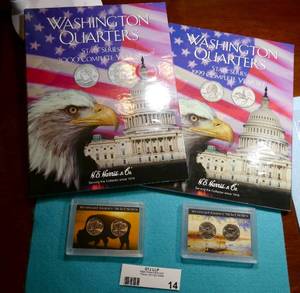State Quarter books for 1999 and 2000 and the Westward Journey Nickel Series 2004 and 2005