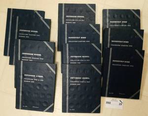 11 vintage coin books - all empty