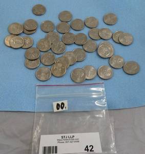 8 Sets of 2000 State Quarters (40 Quarters total) MA, MD, SC, NH, VA