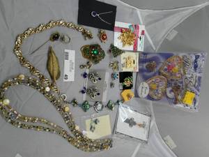 Group of jewelry including a Norwegian Pewter set of earrings. A couple of unique rhinestone bugs. New watch and earrings, actual leaf pin.  Even a kit to make 2 heart shaped pins of your own.