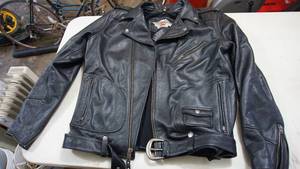 lot 161 image: Leather Harley Davidson Jacket