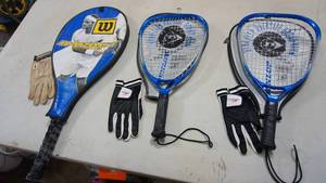 lot 166 image: 1 Wilson & 2 Dunlop Tennis Rackets