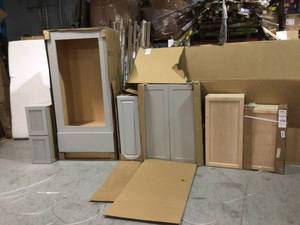 pallet of assorted cabinets (all different sizes) (see pictures carefully