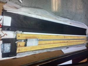 lot of 3 Ashley Furniture Ralene - Medium Brown Queen Upholstered Rails (all different sizes) (see all pictures)