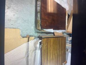set of Ashley Royard Dining Table & Ashley Furniture Flaybern Rect Drm Butterfly Ext Table (damages) (open box) (see all pictures)