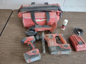 lot 200 image: Hilti 21.6 Volt Cordless Tool Set, ...