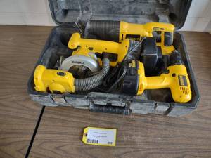 lot 202 image: Dewalt 18 Volt Tool Set, Includes C...