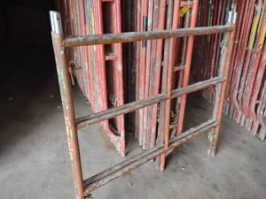 lot 94 image: (2) Waco 61x55 Scaffold Ladder En...