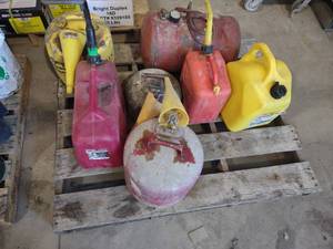 lot 490 image: Air Tank & Gas Cans...