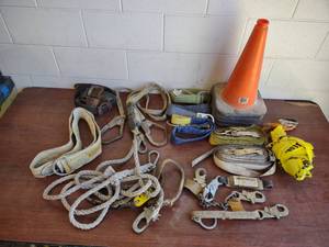 lot 585 image: Assorted Safety Straps, Ropes, & Co...
