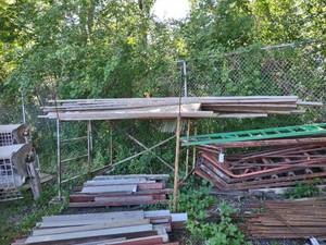 lot 699 image: Scaffold with Lumber & Rebar...