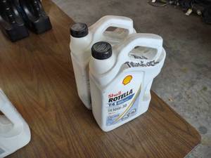 lot 608 image: (2) Gallons Shell Rotella T4 10W-30...
