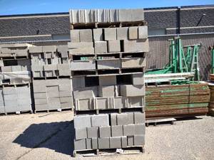 lot 716 image: (5) Pallets Cement Block...
