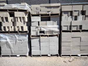 lot 718 image: (3) Pallets Cement Block...
