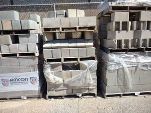 lot 720 image: (3) Pallets Cement Block...