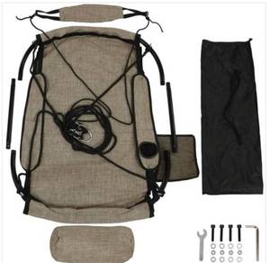 3.8 ft. L Hanging Hammock Chair Swing with Armrests, Side Pouch and Footrest